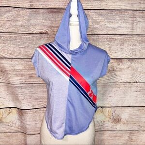 Under Armour Purple and Blue Threadborne Hodded Shirt Size M